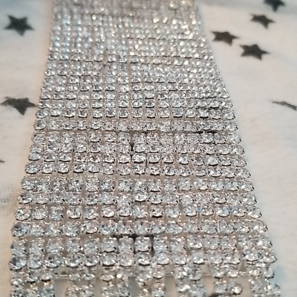 Silver Rhinestone fringe bracelet - Picture 5 of 5